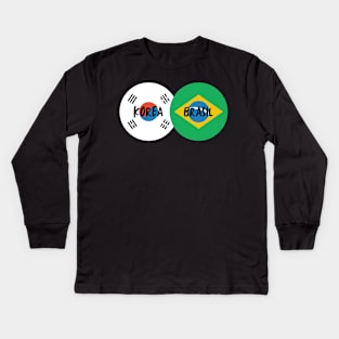 Korean Brazilian - Korea, Brasil Kids Long Sleeve T-Shirt